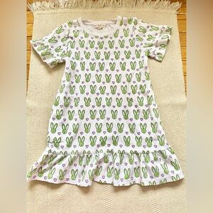 Roller Rabbit Esme Dress In Love Bunnies Girls Size 8 Cotton Pockets